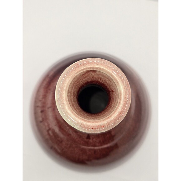 Beautiful Studio Art Pottery Bud Vase with Ox Blood Glaze - Picture 9 of 16